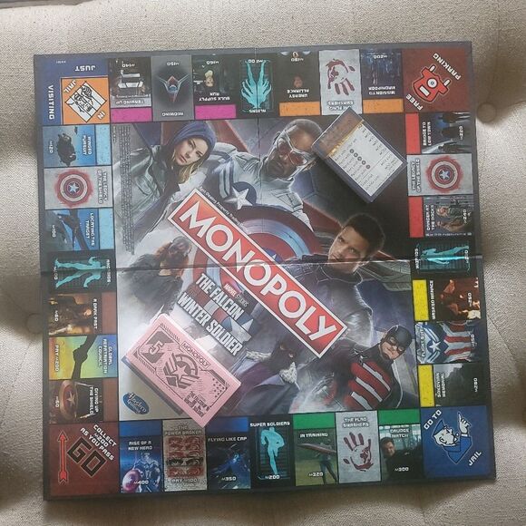 Monopoly Marvel Studios The Falcon and The Winter Soldier Board Game NEW - Picture 2 of 5